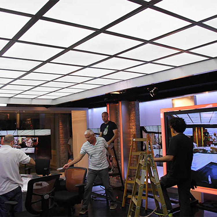 8. ugr19 dipimpin lampu panel kanggo cahya stasiun TV