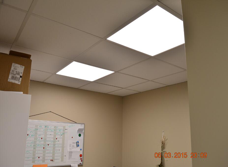 7. recessed led panel installation example