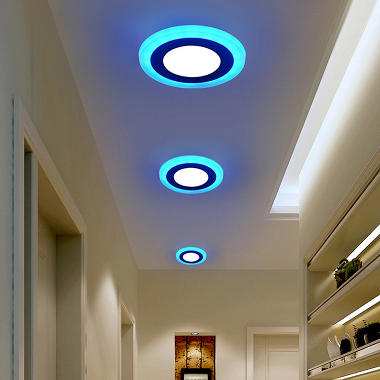 8. recessed dual color led panel 6w