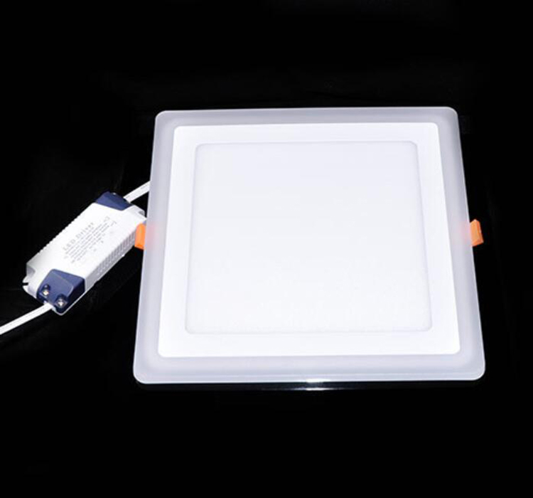 3. double color square led ceiling panel light